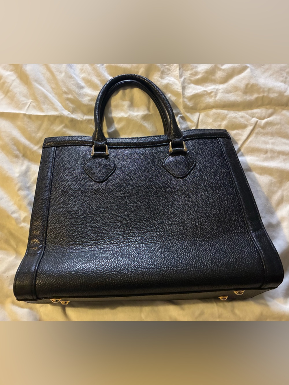Vintage Yves Saint Laurent Black Leather Tote - Picture 2 of 11